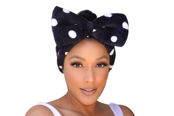 extra large headband, luxurious headband, super plush headband, cosmetic headband, luxury headband